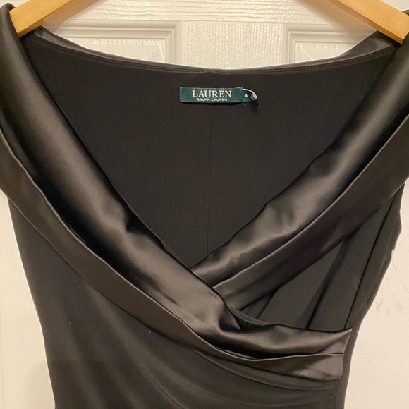 New Lauren Ralph Lauren Women Leonetta Little Black Cocktail Dress Size 4 6 - Picture 5 of 9